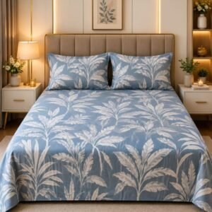 Azure Palm Bedsheet